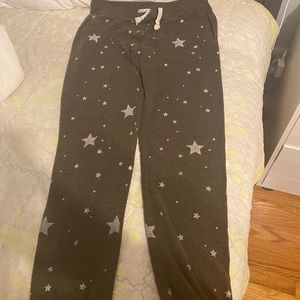 olive green grey star sweatpants